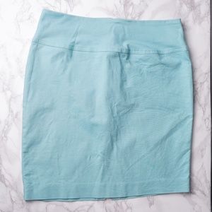 Ellen Tracy Teal Pencil Skirt Green Blue Spring Office Outfit